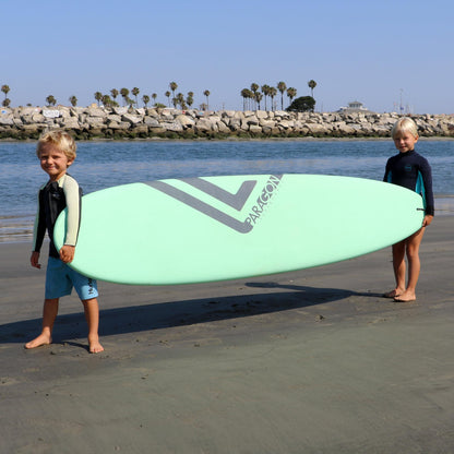 Paragon Surfboards 8'0" Soft Top Foam Surfboard - Stable & Easy for Beginners, Ideal for All Ages, Includes Fin, Longboard Surfboard, Beginner Surfboards, Tablas De Surf