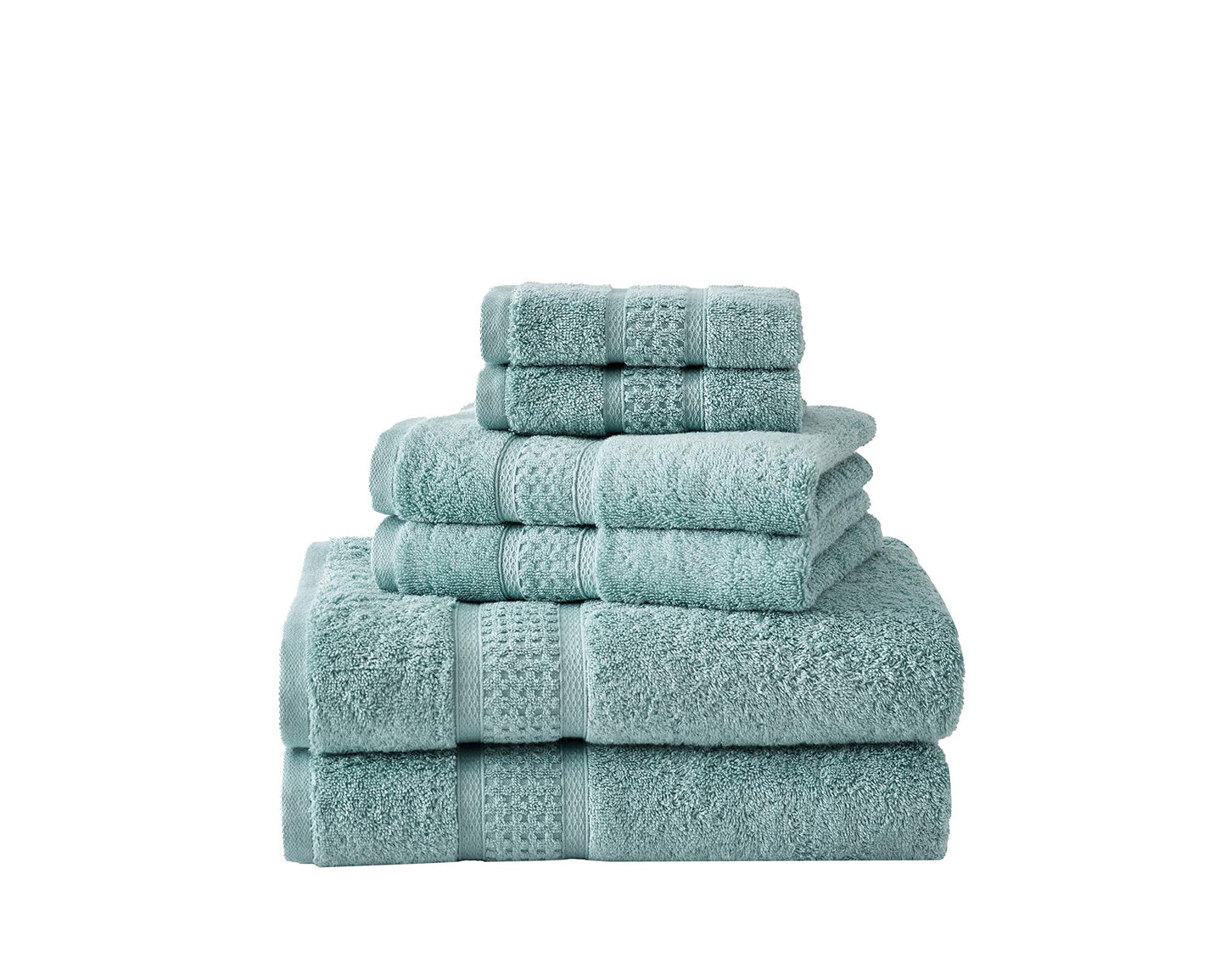 Nautica - Bath Towels, 100% Soft & Absorbent Cotton Towels, Fade Resistant and Zero Twist Construction, Medium Weight Bathroom Towels (Oceane Turquoise, 6 Piece)