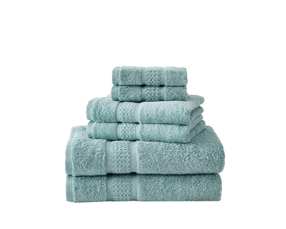 Nautica - Bath Towels, 100% Soft & Absorbent Cotton Towels, Fade Resistant and Zero Twist Construction, Medium Weight Bathroom Towels (Oceane Turquoise, 6 Piece)