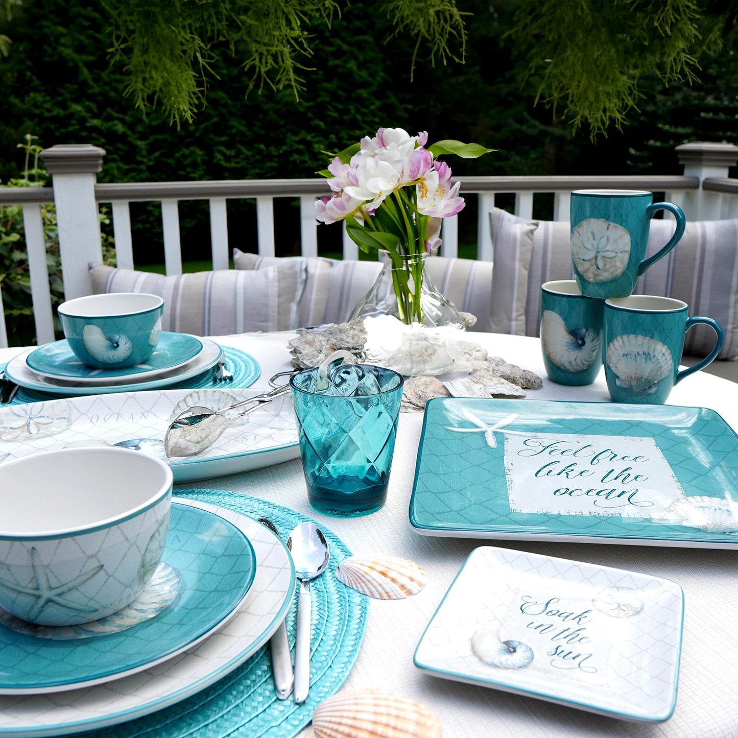 Certified International Ocean View 6" Canape/Luncheon Plates,Set of 4