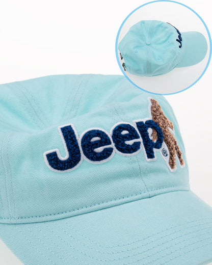 Jeep Ladies Hat Chenille Embroidered Sasquatch and Text Logo Garment Washed Twill with Adjustable Strap (US, Alpha, One Size, Mint)