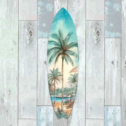 Tropical Surfboard Coastal Wall Art by G. DeBrekht - Coastal Holiday Décor - 8490111HS