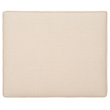 SAFAVIEH Couture Collection Aikan Coastal Natural/Beige Woven Seagrass Solid Wood Ottoman Foot Stool (Fully Assembled)
