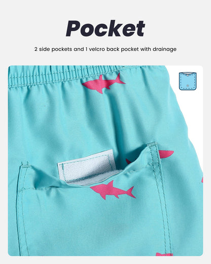 maamgic Mens Swim Trunks Quick Dry Swim Shorts with Mesh Lining Funny Swimwear Bathing Suits 7inch Acid Blue Medium