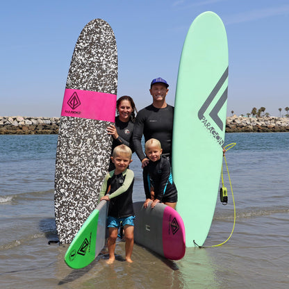 Paragon Surfboards 8'0" Soft Top Foam Surfboard - Stable & Easy for Beginners, Ideal for All Ages, Includes Fin, Longboard Surfboard, Beginner Surfboards, Tablas De Surf