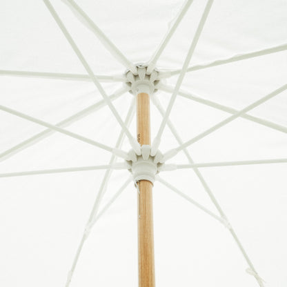 Business & Pleasure Co. Amalfi Umbrella - 7.2' Boho Beach Umbrella - Large & Sturdy Yet Lightweight - UPF 50+ UV-Resistant Canvas, Antique White