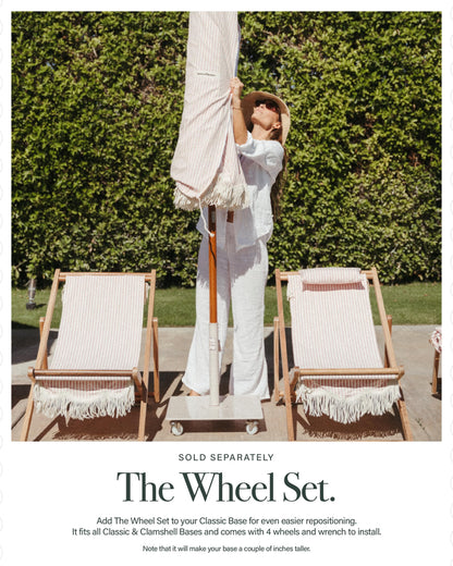 Business & Pleasure Co. Classic White Umbrella Base - Perfect for The Patio Table or Pool - Heavy Outdoor Square Metal Stand - Fits Beach, Market, & Patio Umbrellas - 55 lbs