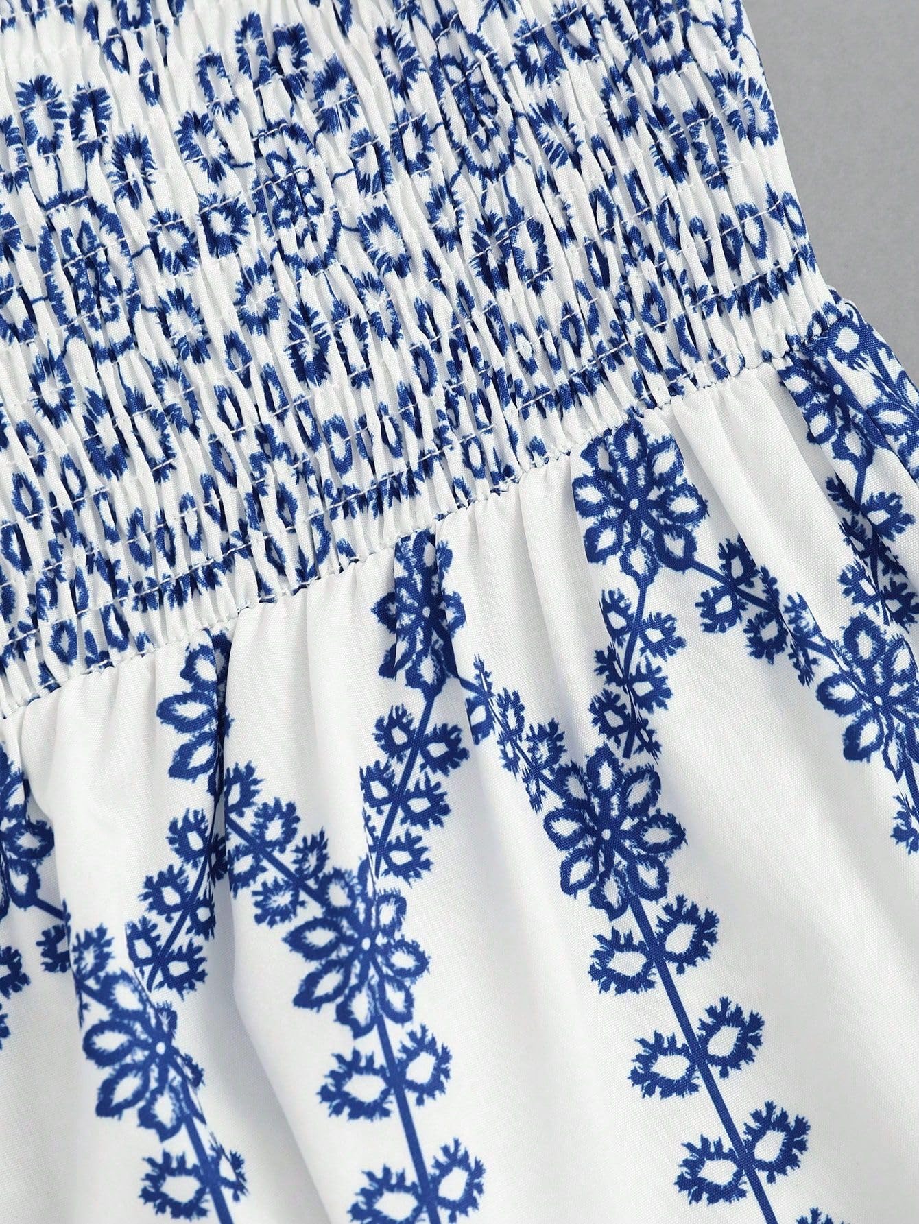 SKAYS Women's Summer Dress Halter Boho Maxi Dress Hawaii Vacation Beach Floral Print Outfits Backless Casual Elegant Party Blue XL
