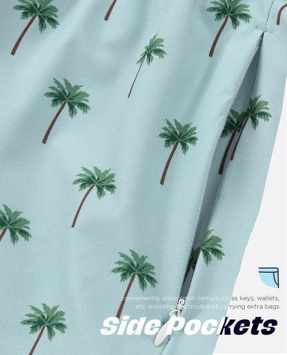 CoozySphere Mens Swim Trunks with Compression Liner 5 Inch Inseam Swimming Trunks Shorts for Men