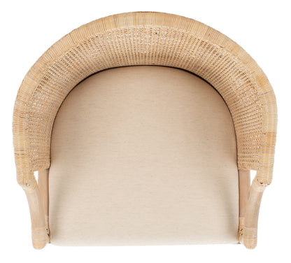 Safavieh Home Collection Brando Tropical Coastal Natural Wash Legs Cushion Solid Wood 30-inch Bar Stool (Fully Assembled)