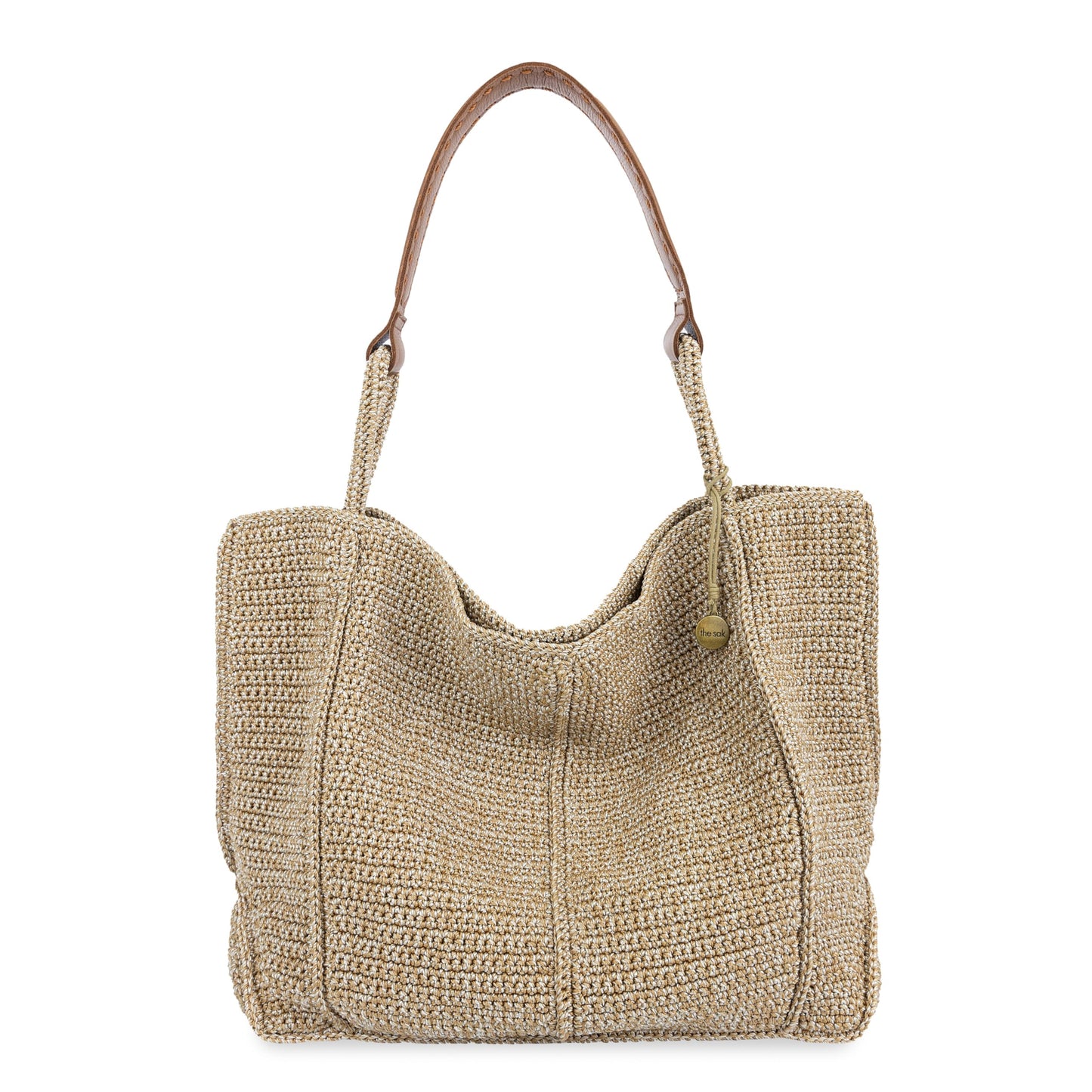 The Sak Los Feliz Large Tote Bag - Hand Crochet Handbag With Stylish Design For Everyday - Roomy, Durable, Lined Purse With Shoulder Bag Strap, Zipper Pocket for Tavel, Beach Bag
