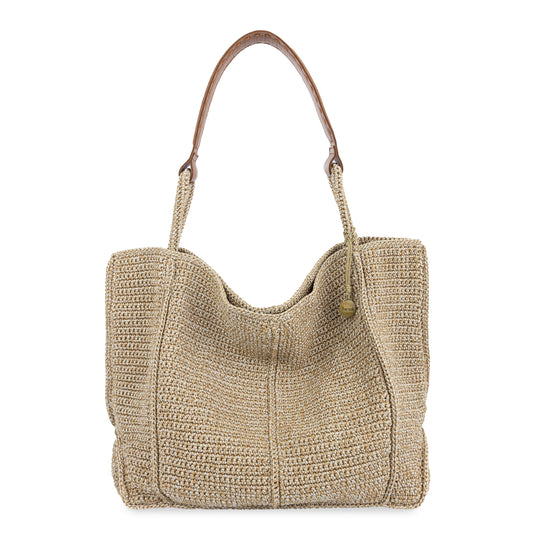 The Sak Los Feliz Large Tote Bag - Hand Crochet Handbag With Stylish Design For Everyday - Roomy, Durable, Lined Purse With Shoulder Bag Strap, Zipper Pocket for Tavel, Beach Bag