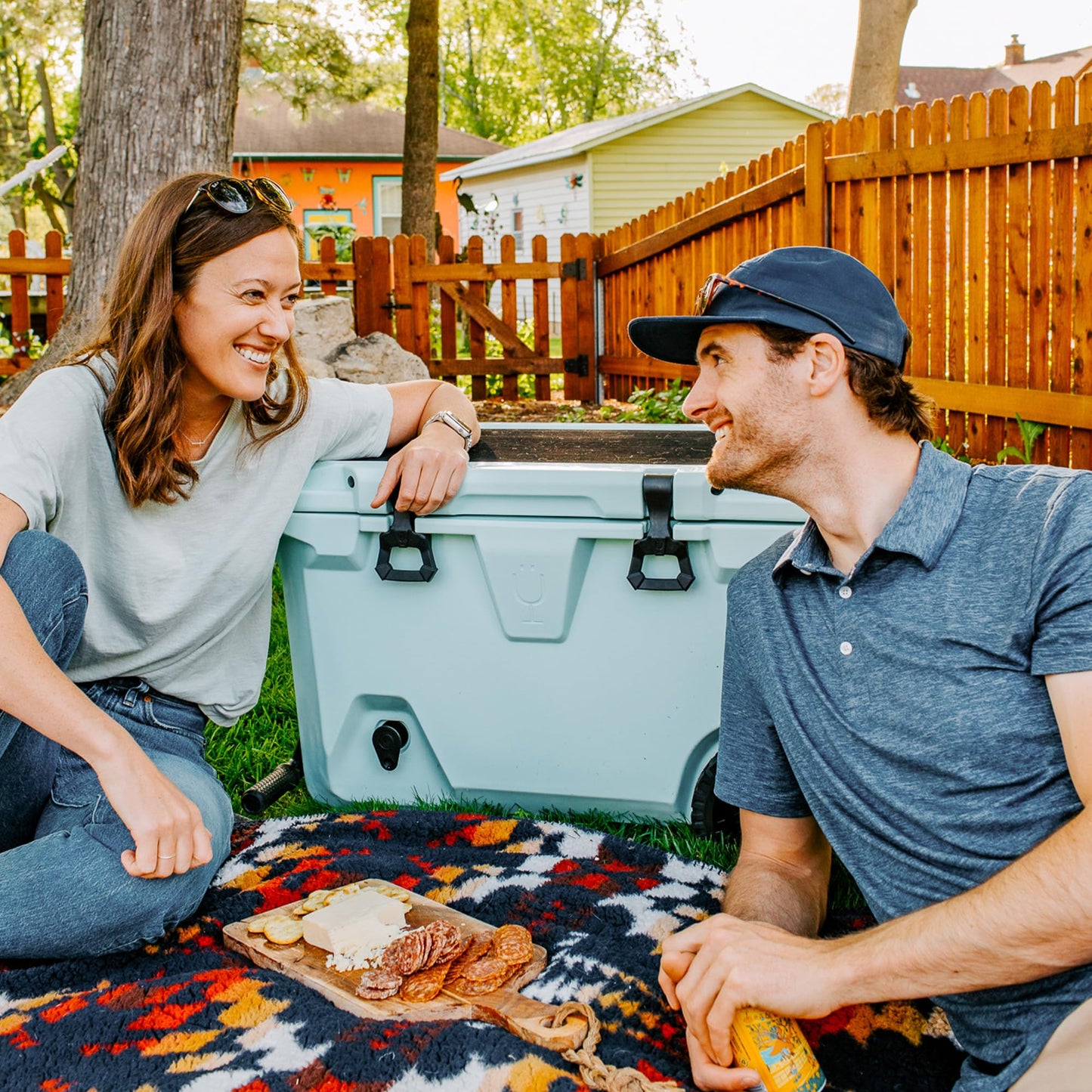 BrüMate BrüTank Wheeled Hard Cooler with Built-in 3-Gallon Drink Dispenser Tank & Tap | 7+ Day Ice Retention | Perfect for Beach, Tailgating, Camping, Sports Games, & More | 55qt (Aqua)
