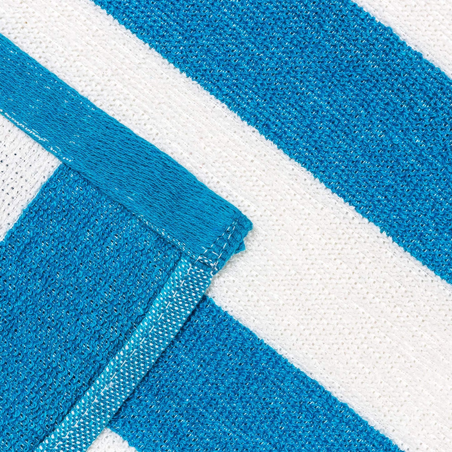 Beachland Classic Cabana Stripe Beach Towel - 30 x 60 inch - Soft Cotton Terry Resort Style Perfect for Beach and Pool (Royal-Mint-Tur, 6 Pack)