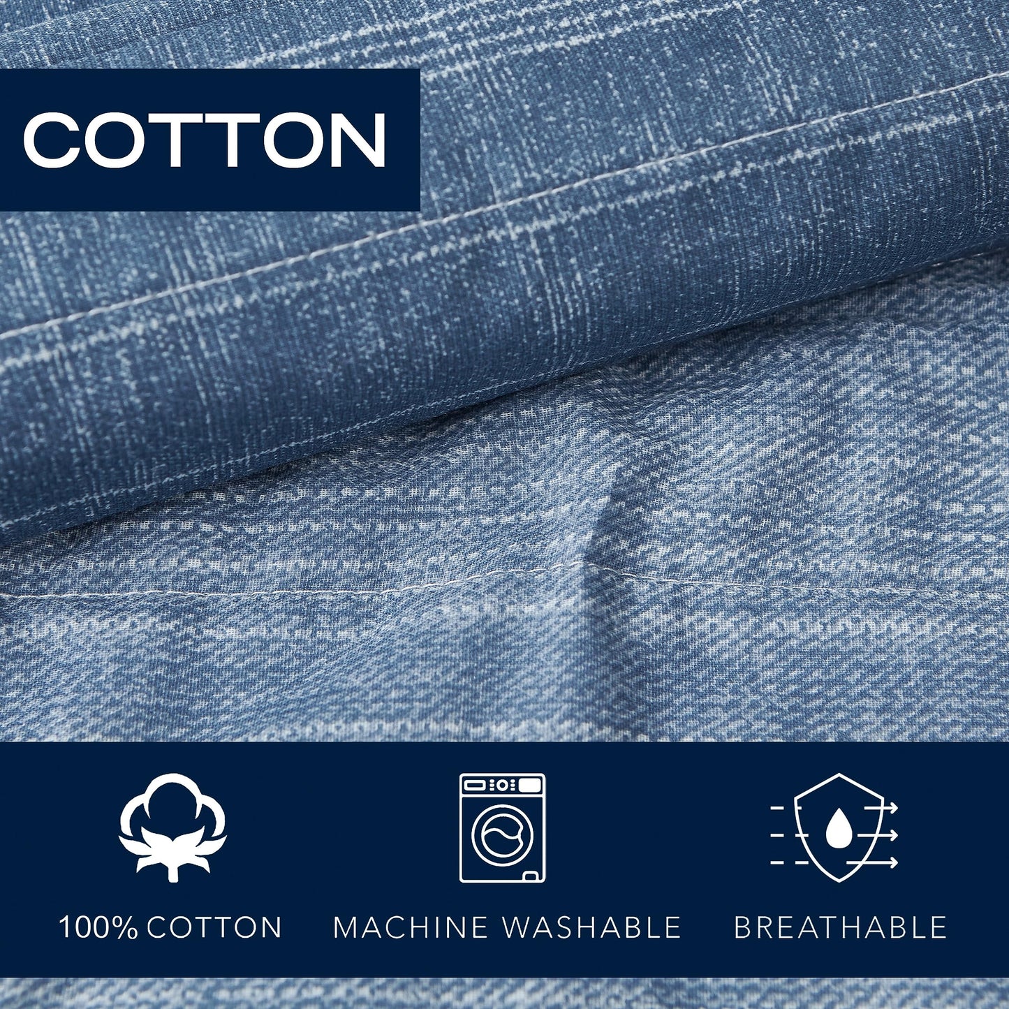 Nautica- Queen Quilt Set, Cotton Reversible Bedding Set, All Season Designer Home Décor (Ridgeport Blue, Queen)