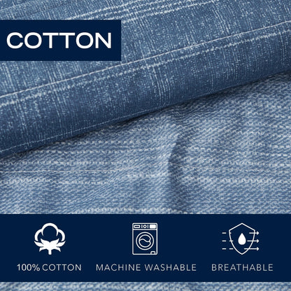 Nautica- Queen Quilt Set, Cotton Reversible Bedding Set, All Season Designer Home Décor (Ridgeport Blue, Queen)