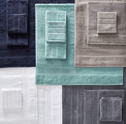 Nautica - Bath Towels, 100% Soft & Absorbent Cotton Towels, Fade Resistant and Zero Twist Construction, Medium Weight Bathroom Towels (Oceane Turquoise, 6 Piece)