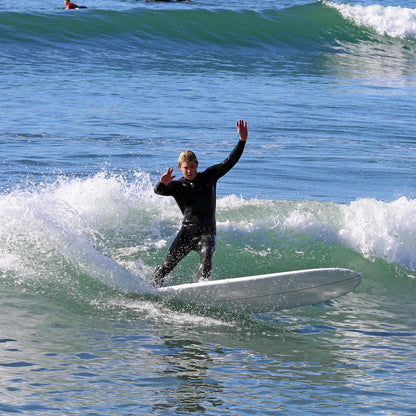 Paragon Surfboards 8'0" Fiberglass Surf Board for Adults, Kids & Beginners - Longboard Surfboard with Single Fin, Gloss Finish - Durable, Fun & Stable Tabla de Surf for All Ages Up to 250lbs