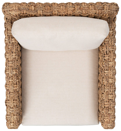 SAFAVIEH Couture Home Collection Gregory Natural/Beige Cushion Water Hyacinth Accent Chair (Fully Assembled)