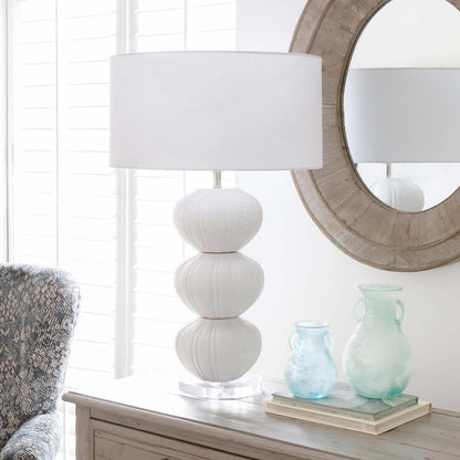 Ceramic Sea Urchin Table Lamp