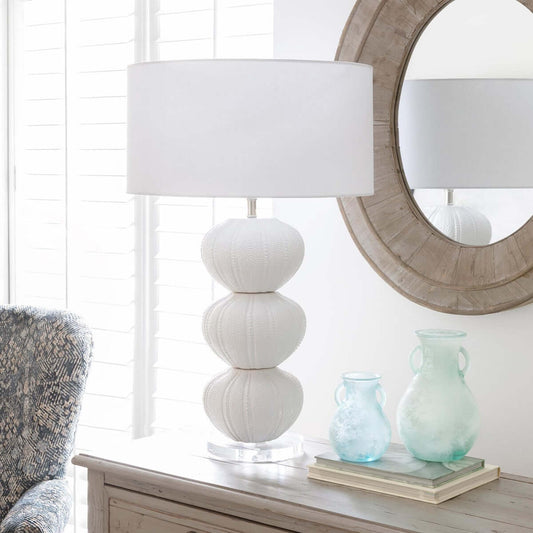 Ceramic Sea Urchin Table Lamp