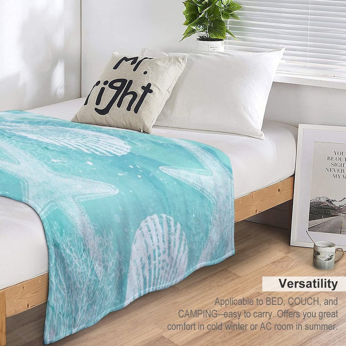 Coastal Travel-friendly Throw Blanket