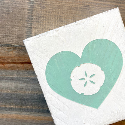 Sand Dollar Heart Sign