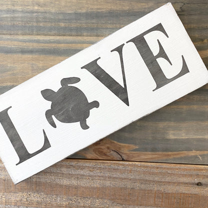 Sea Turtle Love Sign