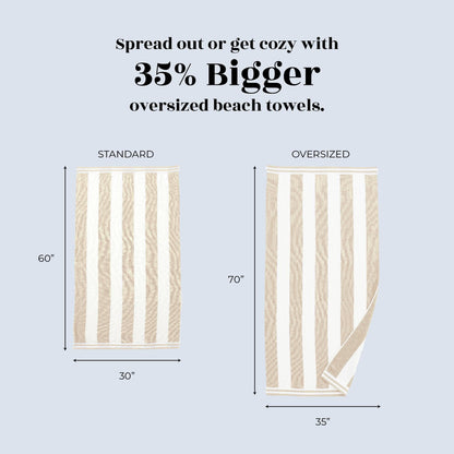 Oversized Striped Cabana Beach Towel - Edgartown Collection