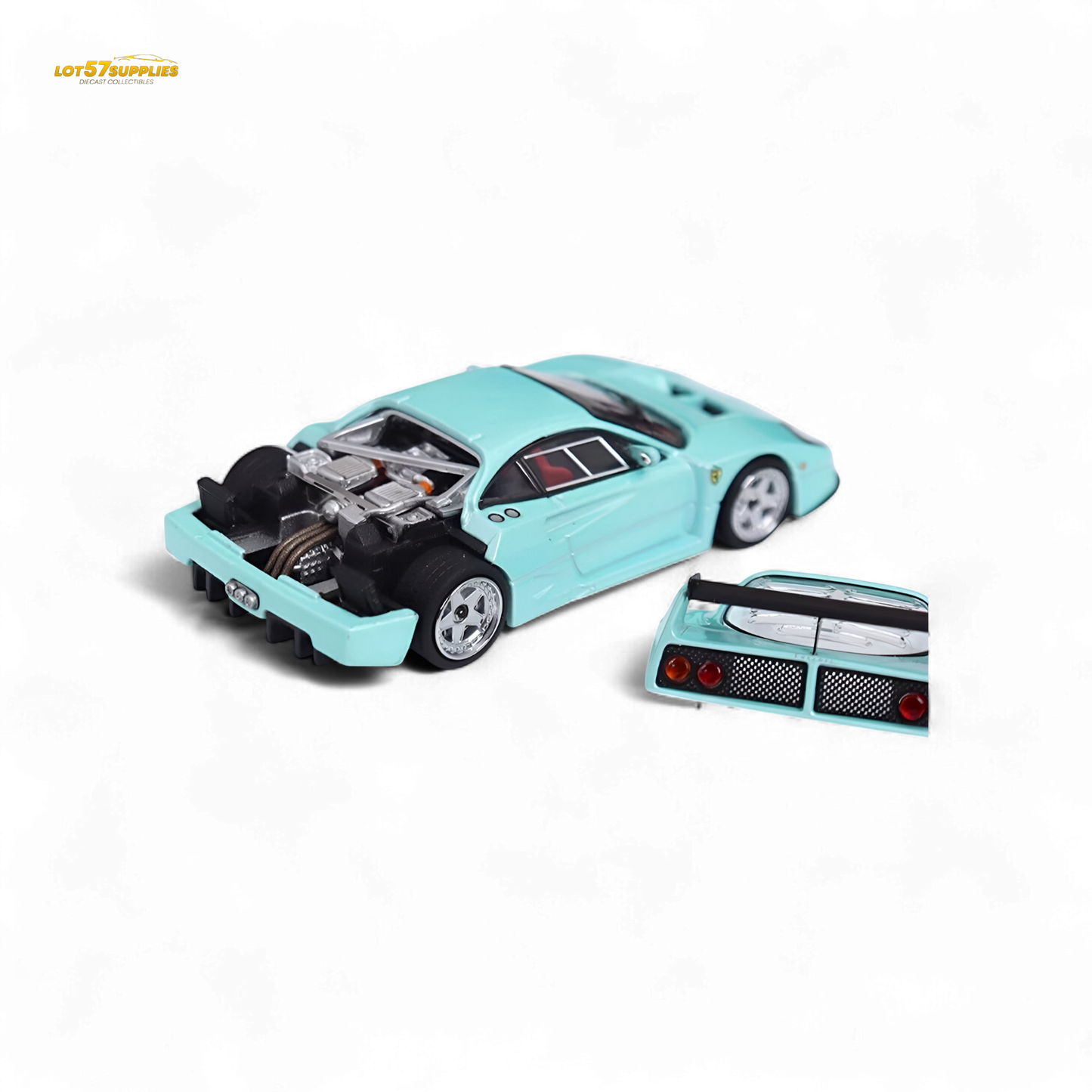 Stance Hunters Ferrari F40 LM Light Aqua Green 1:64