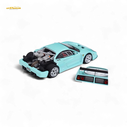 Stance Hunters Ferrari F40 LM Light Aqua Green 1:64